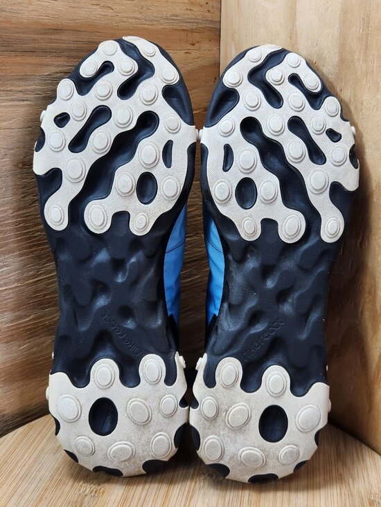 Nike React Element 55 Mens Blue Running Shoes Sneakers Size 10.5 Day and Night